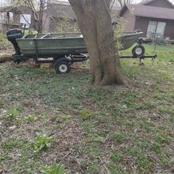 BOAT.  GOOD. FOR FISHING MOTOR AND TRALIER  INCLUDED 