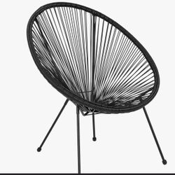 Kelleia Oval Woven Basket Papasan Bungee Lounge Chair 