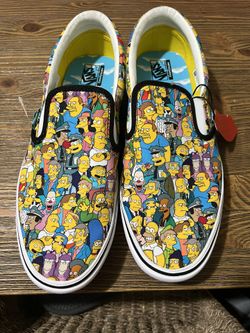vans men's slip on simpsons shoes new