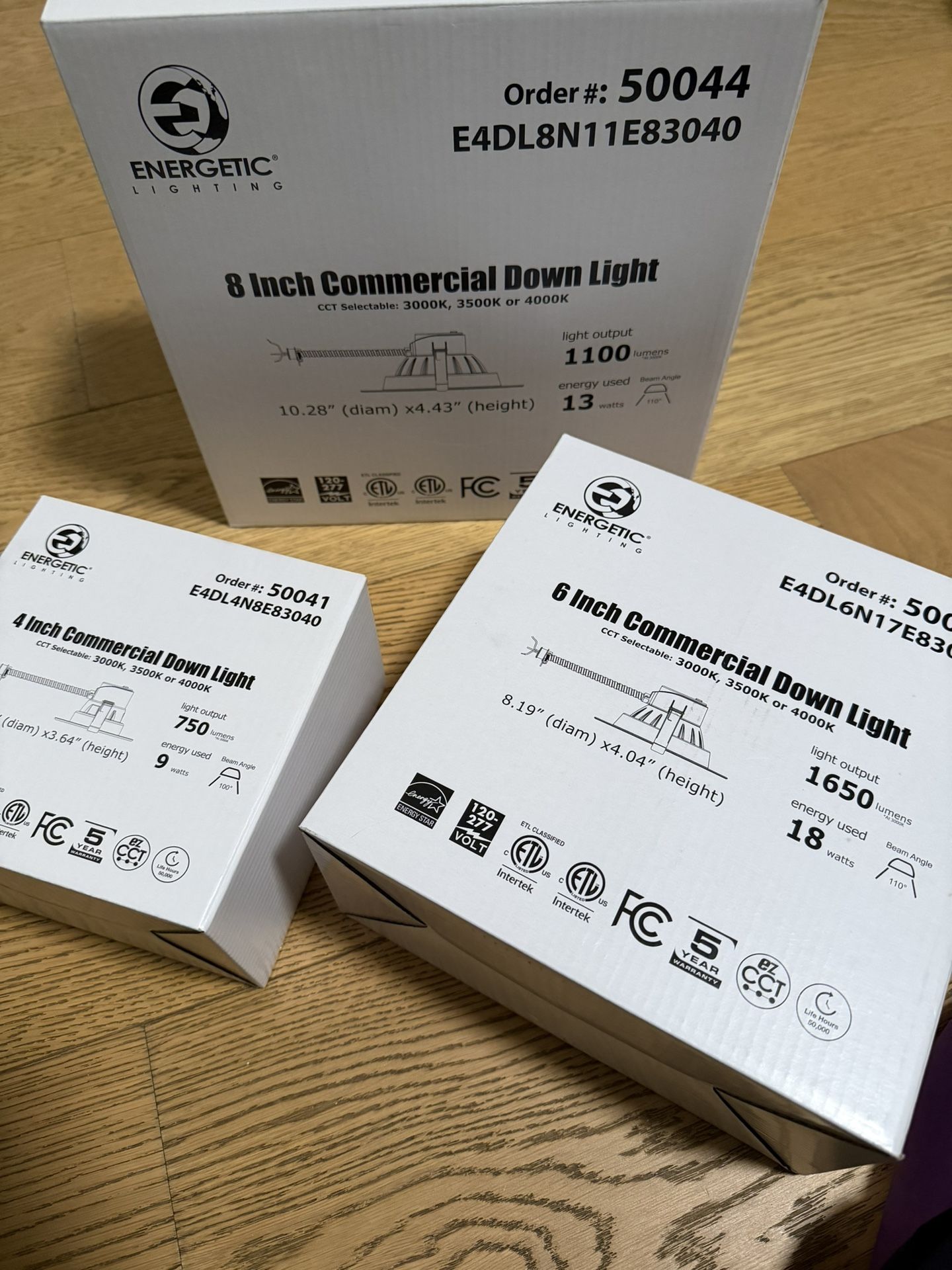 Integrated LED Recessed Ceiling Light Commercial Downlight 4/6/8 inch