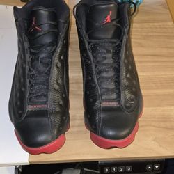Jordan Retro 13's Black & Red.           Shoes,boots,