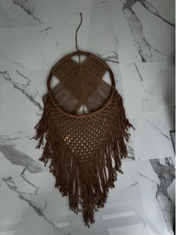 Set of 2 Large Boho Macramé Wall Hangings – Handmade – Neutral Beige