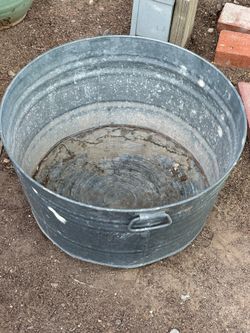 Vintage galvanized tub