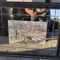 Vintage 925 Silver Painting Overlay 