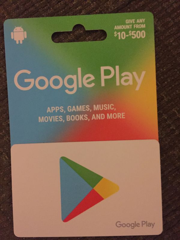 $5 google play card