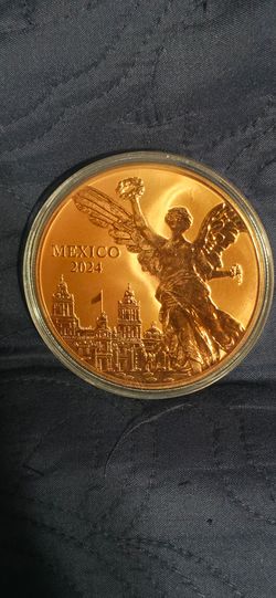 2024 Mexico Winged Victory 5 oz .999 Fine Copper Round in Capsule