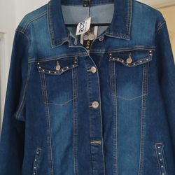 Ladies Denim Jacket 2X  New 