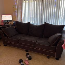 Large Comfy Dark Grey Couch  350OBO