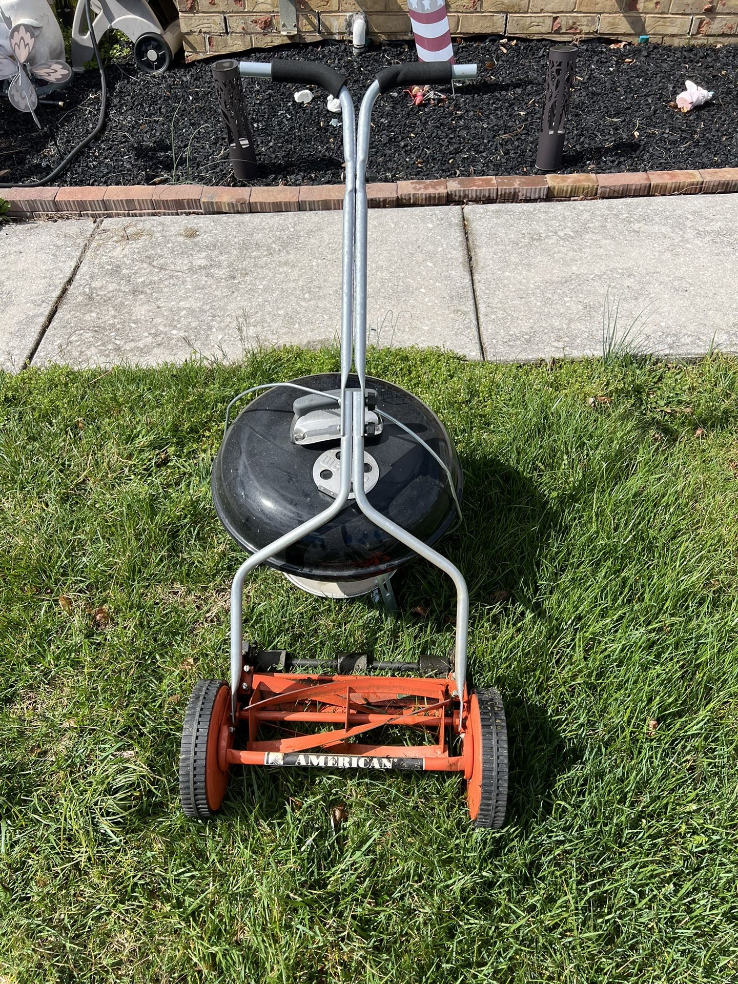 Push Mower and Weber Grill