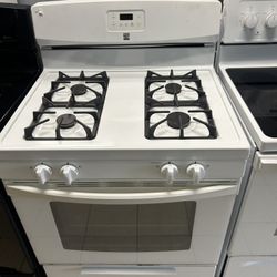 White Fridge & Gas Stove