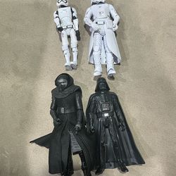 Star Wars Black Series lot of 4 Darth Vader & Kylo Ren & Stormtroopers