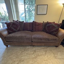 Large Brown Rustic Style Couch