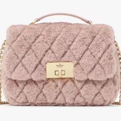 Kate Spade Pink Faux Fur Purse