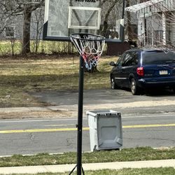 Basketball Hoop With Broken Backboard
