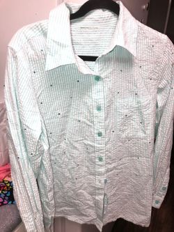 Vintage sparkly button up shirt