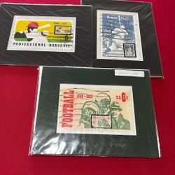 Collectible Postage Stamps In Mat