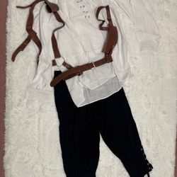 New Small Renaissance Pirate Top Shirt Pants Victorian Costume 