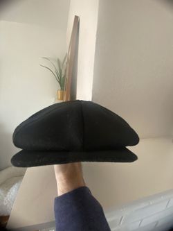 Keimuot Men’s Black Newsboy Cap wool viscose 