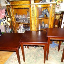 All 3 Wooden Vintage Tables 