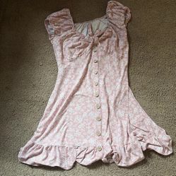 no boundaries; pink floral sun dress