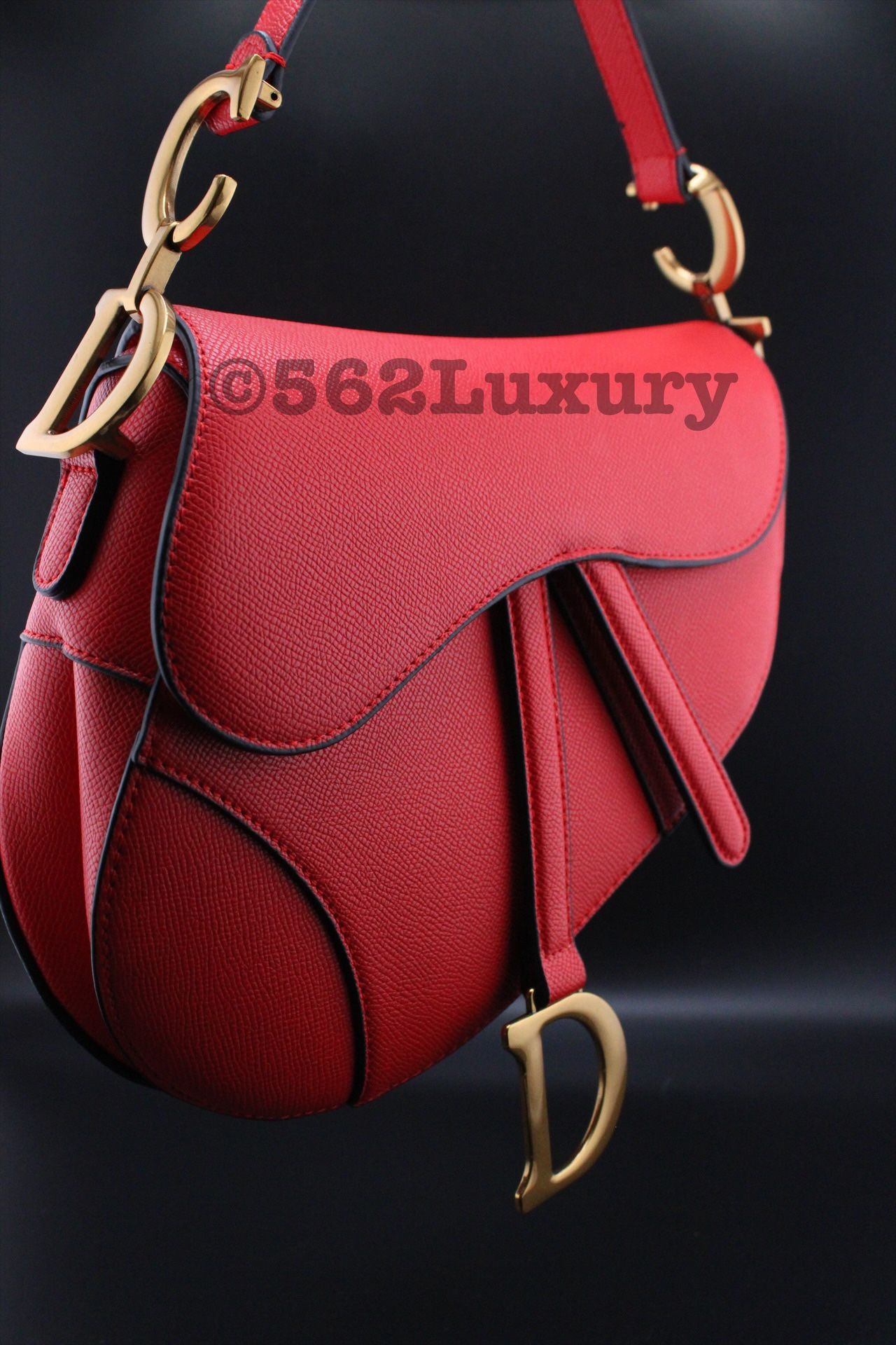 Red Dior Saddle Bag