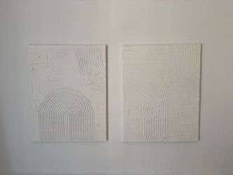 Textured plaster wall art canvas 2