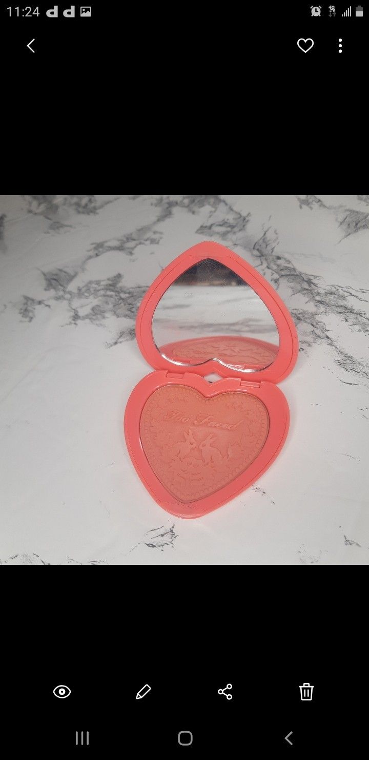 Too faced blush swatched 1x