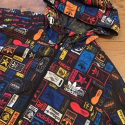 Adidas Size Large Lightweight Windbreaker Jacket 