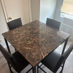 Table and four chairs And Tv Stand 