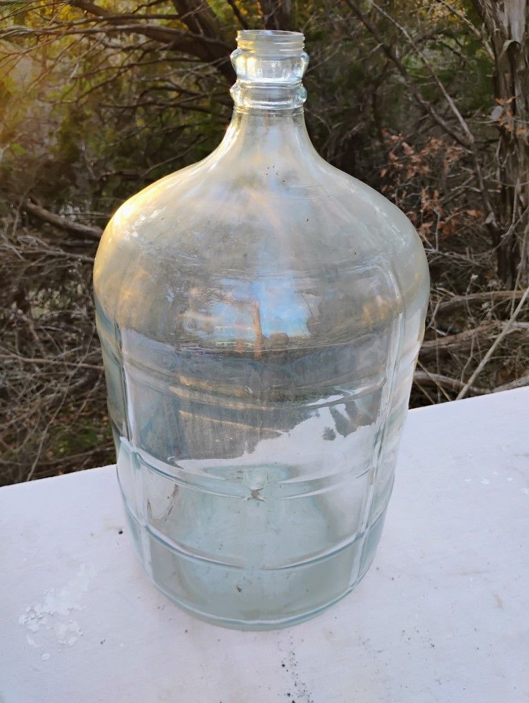 Vintage Crisa 5 Gallon Clear Glass Bottle 