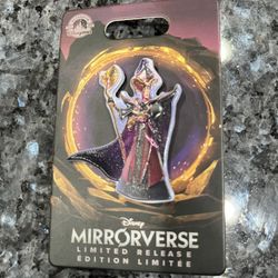 Disney Parks Mirrorverse Aladdin Jafar Villain Limited Release Pin.  Brand new on original card.  