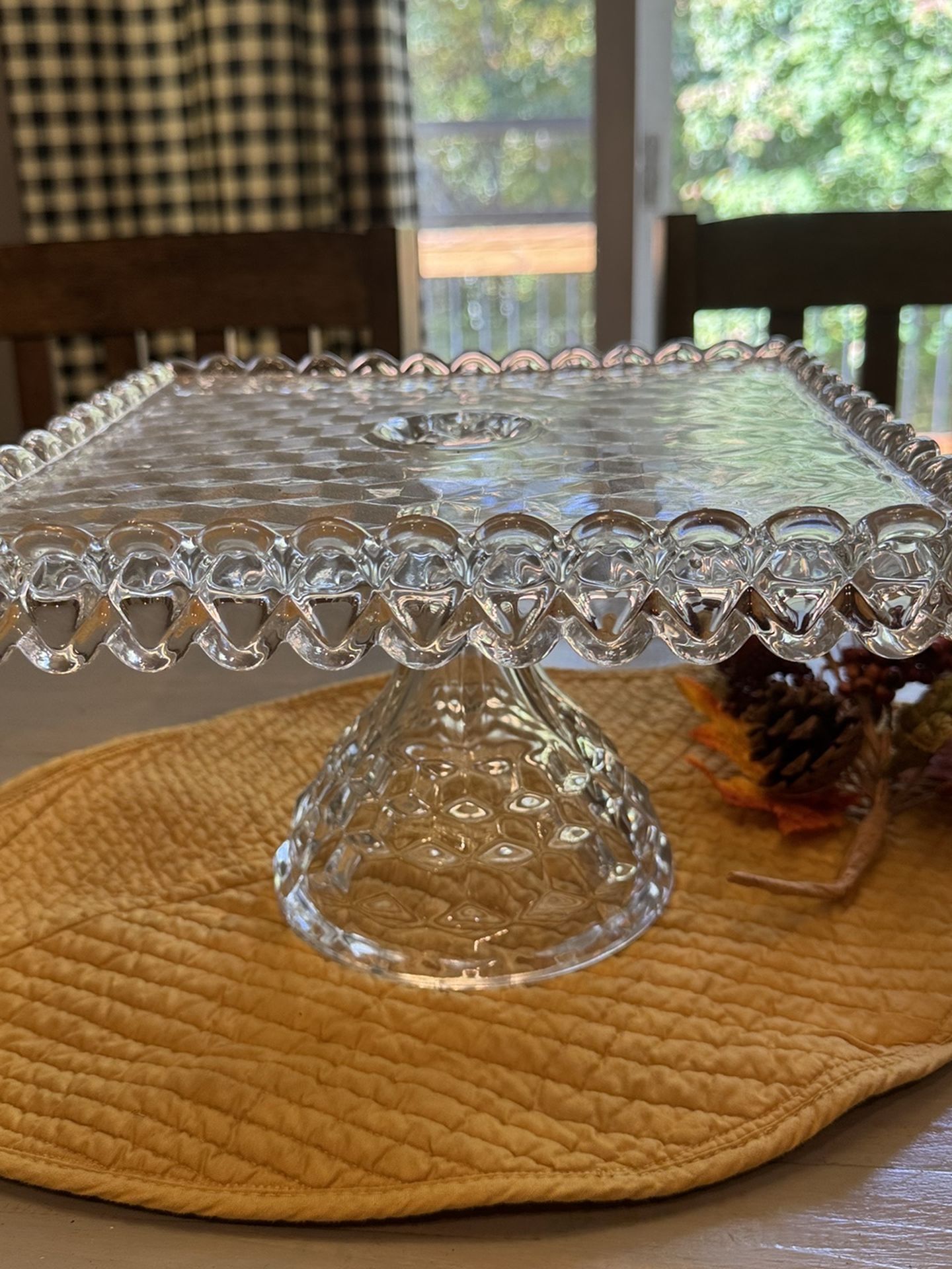 Fostoria Square Cake Plate