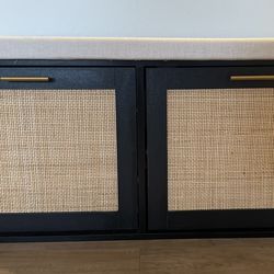 Rattan Storage For Shoes , Books, Bags, Used As Bench