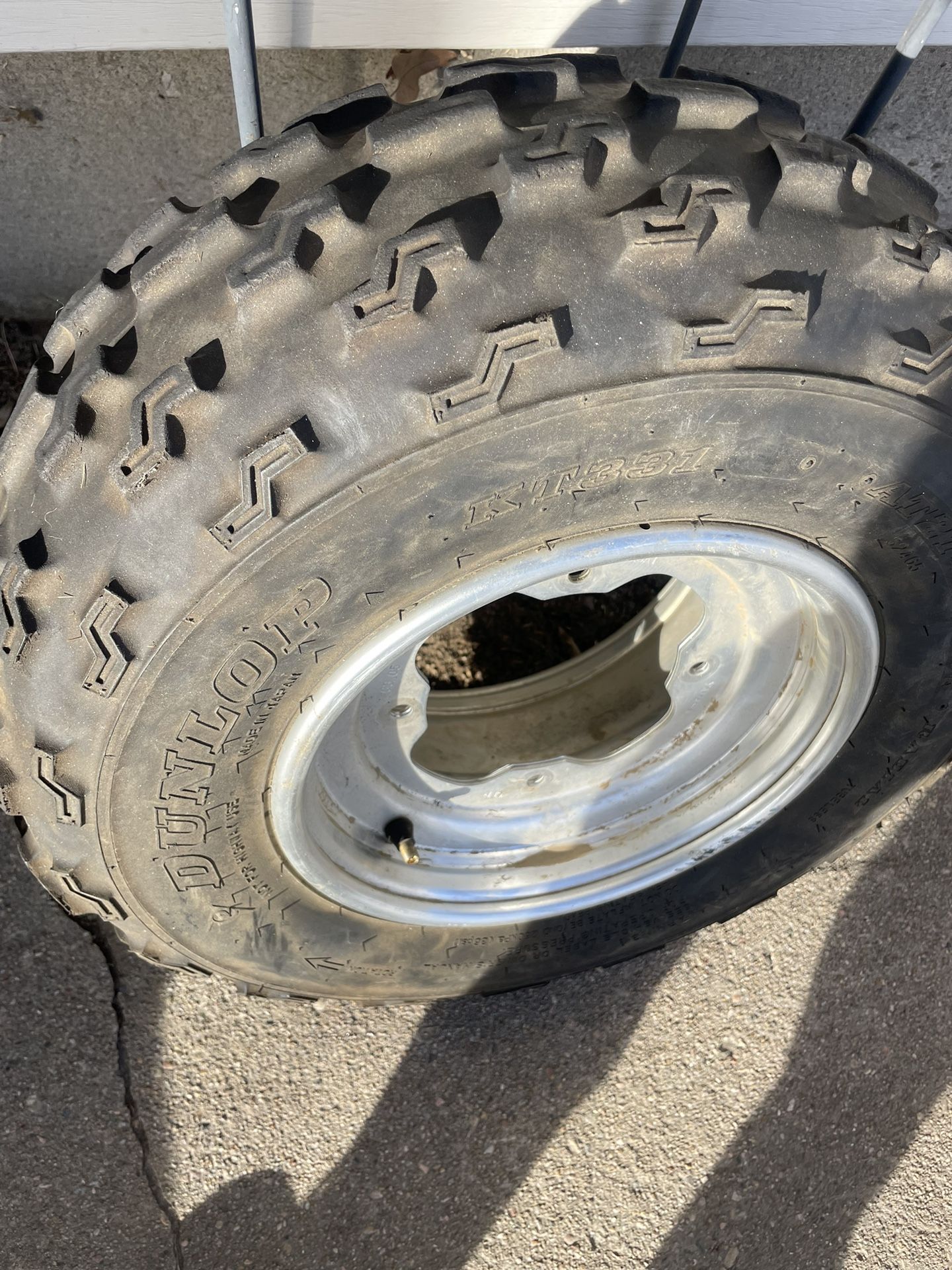 Dunlop KT 331 ATV Tire In Good Condition W/ Wheel