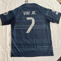 Vini Jr 7 Real Madrid 2025/2026 Away Jersey - Large - NEW
