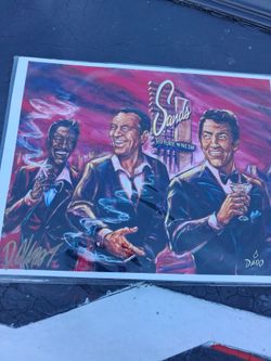 Rat Pack Sands Hotel Art Print Signed by Dano