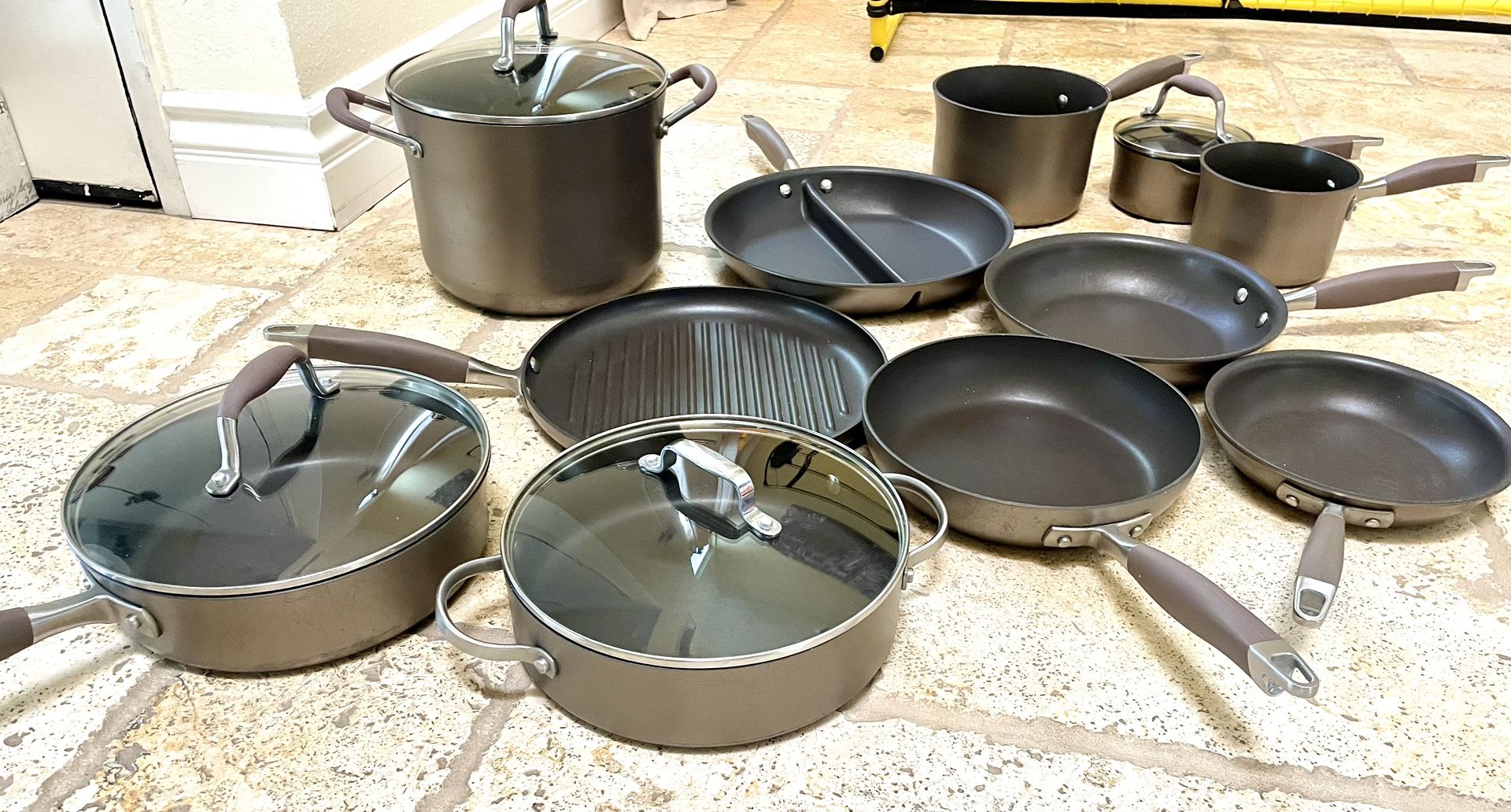 Anolon Advanced Nonstick 11 Piece Cookware Set - Macy's