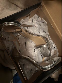 Silver heels size 7