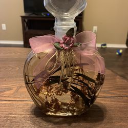 Vintage Bottle Decor With Floating Flowers-Open To Offers