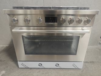 Bosch 800 Series 36" 3.5 cu. ft. Freestanding Gas Range with 6-Burners - Stainless Steel (HGS8655UC-D-3514)