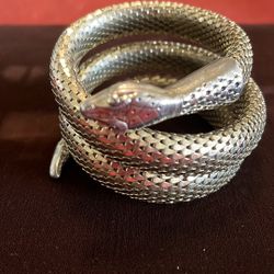 Vintage White N Davis Snake Coil Bracelet