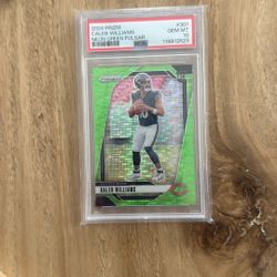 2024 Panini Prizm - Rookies Caleb Williams #301 Neon Green Pulsar Prizm PSA 10