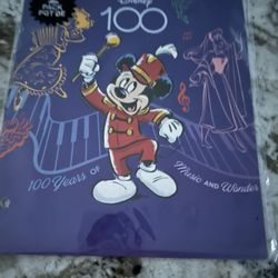 New Disney 100 Years Mickey Music & Wonder Only One Folder 9.56 by 11.75 in