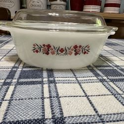 Vintage Fire King Primrose Covered Casserole 