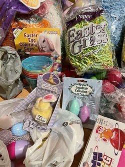 Easter Eggs, Grass, Baking, Dye Kits, Baskets