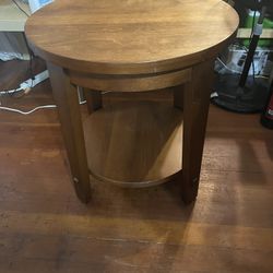 Round Wood Table