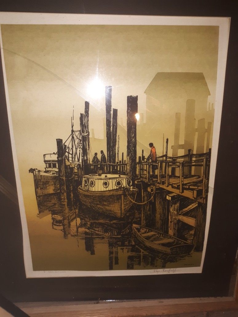 Vintage Art Print Mid Century Antique