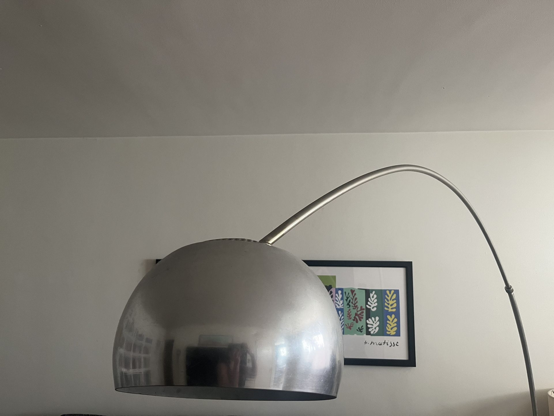 Vintage 70s Chrome Arc Lamp