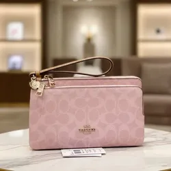 Coach- Powder Pink Double Zip Wallet  ***SOLD OUT IN STORES**
