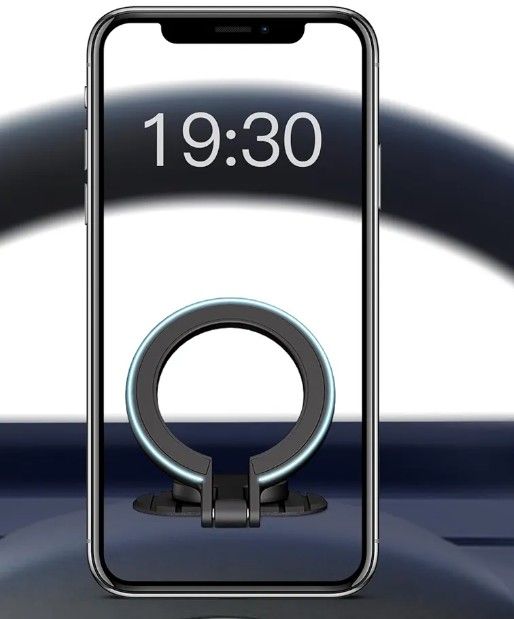 New Soves Phone Holder Car, Car Phone Holder [40 N52 Magnets & Space Saver Phone Mount for Car, Rotatable Adjustable Alloy Tesla Car Mount 